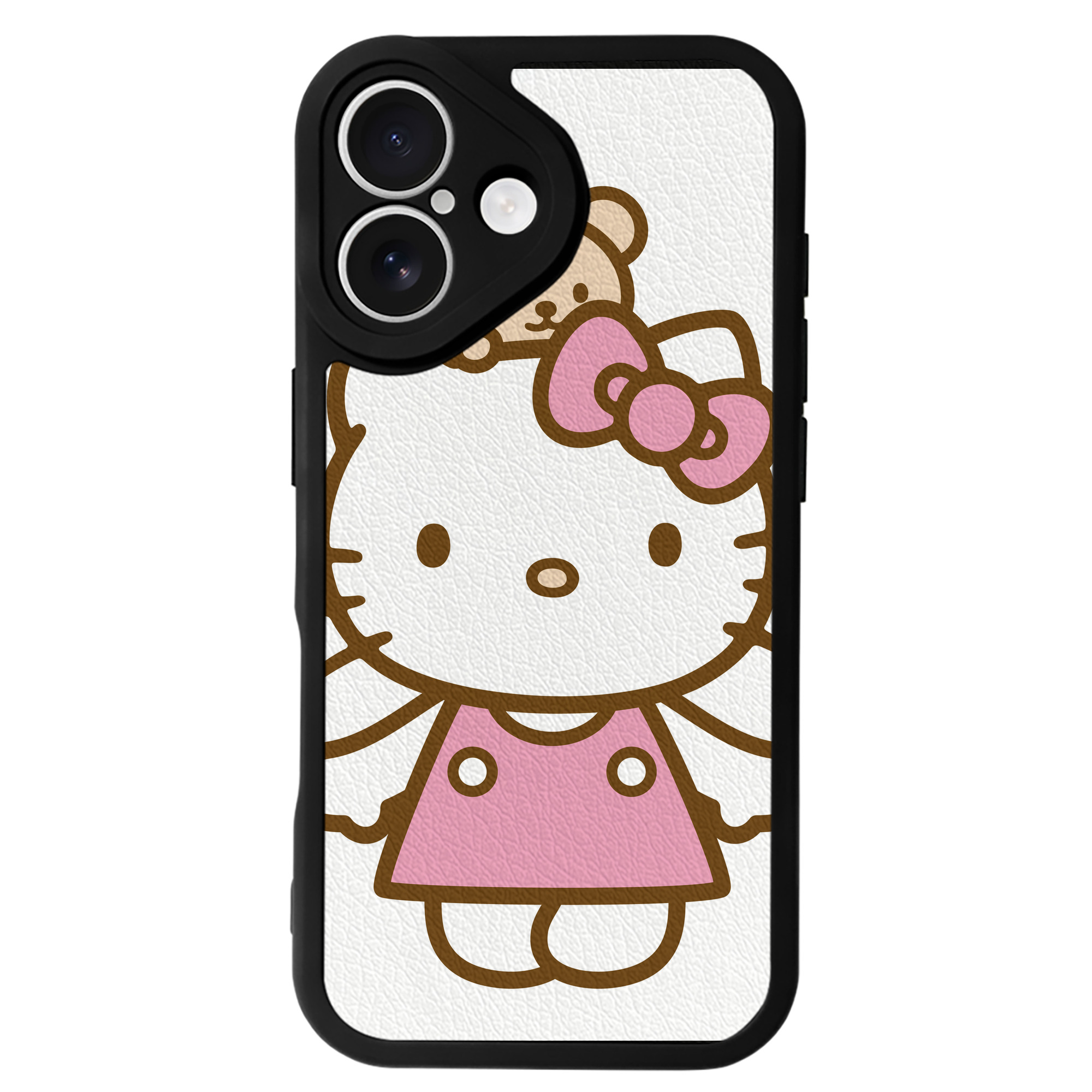 （画像用） Hello Kitty ハローキティ 【iPhone 16シリーズ対応】シリコンスマホケース（レザー調） 材質：シリコン
